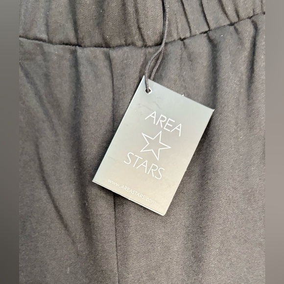 Area Stars Ultra Wide Leg Pant in Black Elastic Waist M NWT - Picture 4 of 10